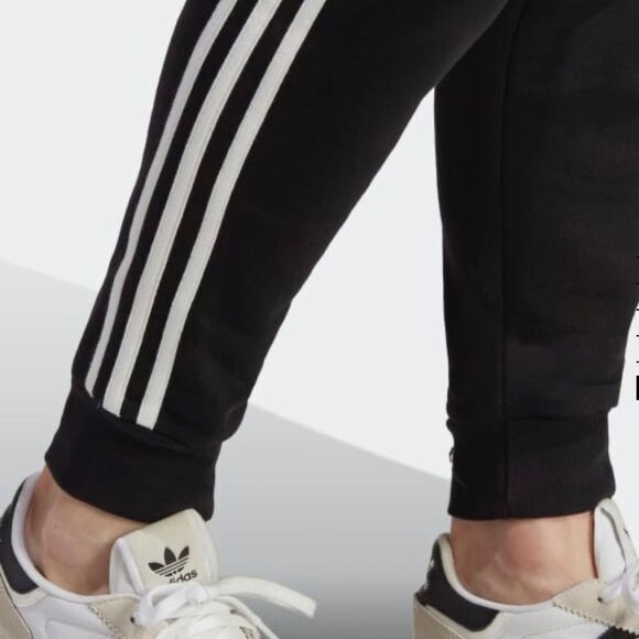 ADIDAS Mens Classic 3 Stripe Banded Bottom Joggers Track Pants Trefoil Hip Logo - Picture 5 of 7